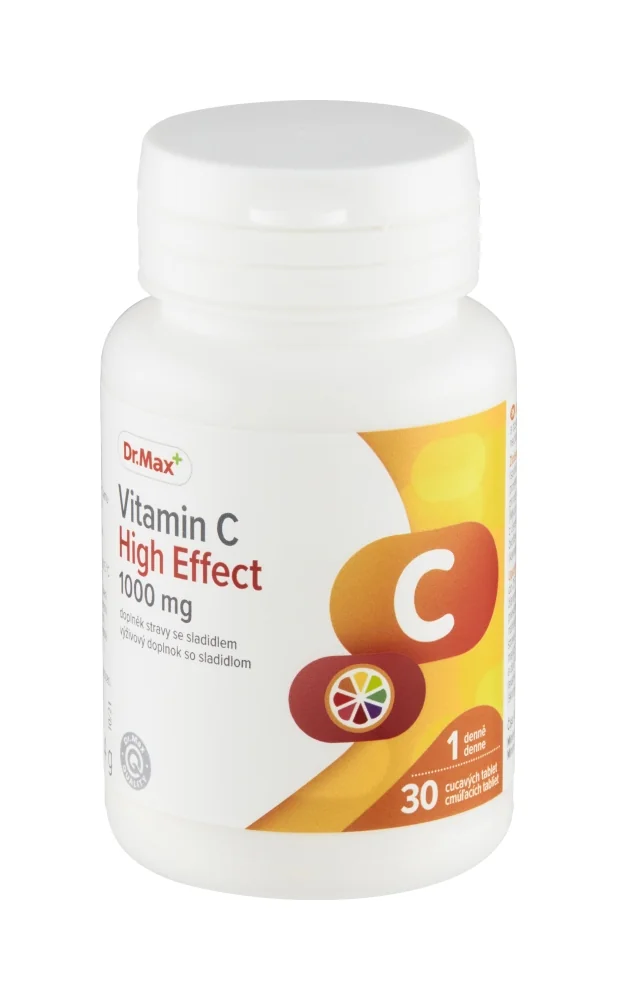 Dr. Max Vitamin C High Effect 1000 mg 1×30 tbl, podpora imunity