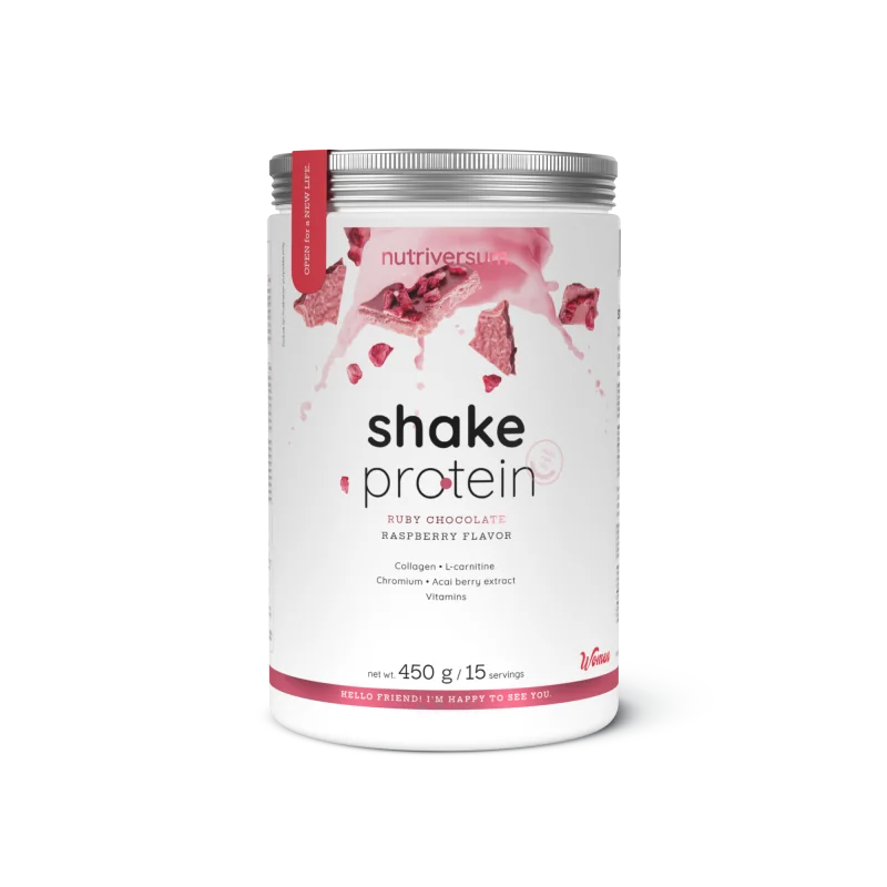 Nutriversum - WOMEN - SHAKE PROTEIN (450 g) Príchuť ruby čokoláda-malina