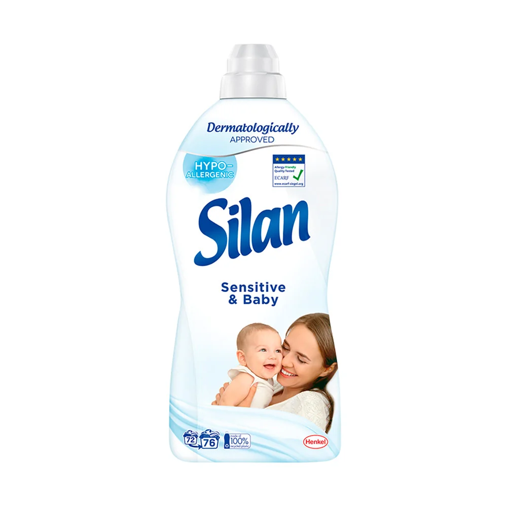 Silan aviváž Sensitive & Baby 76 praní, 1,672 l