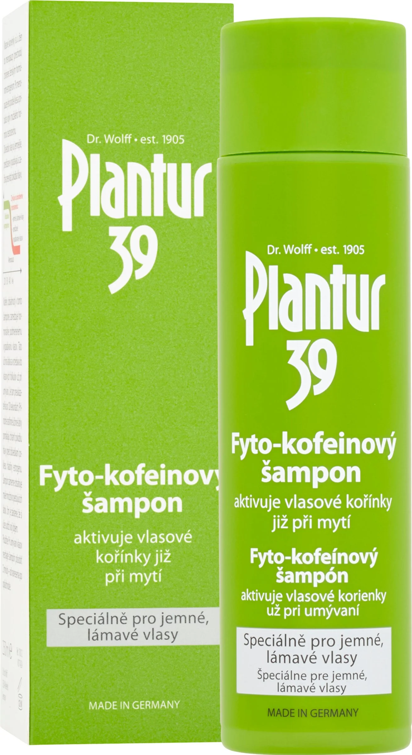 Plantur 39 Fyto-kofeinový šampón pre jemné vlasy 1×250 ml, kofeínový šampón