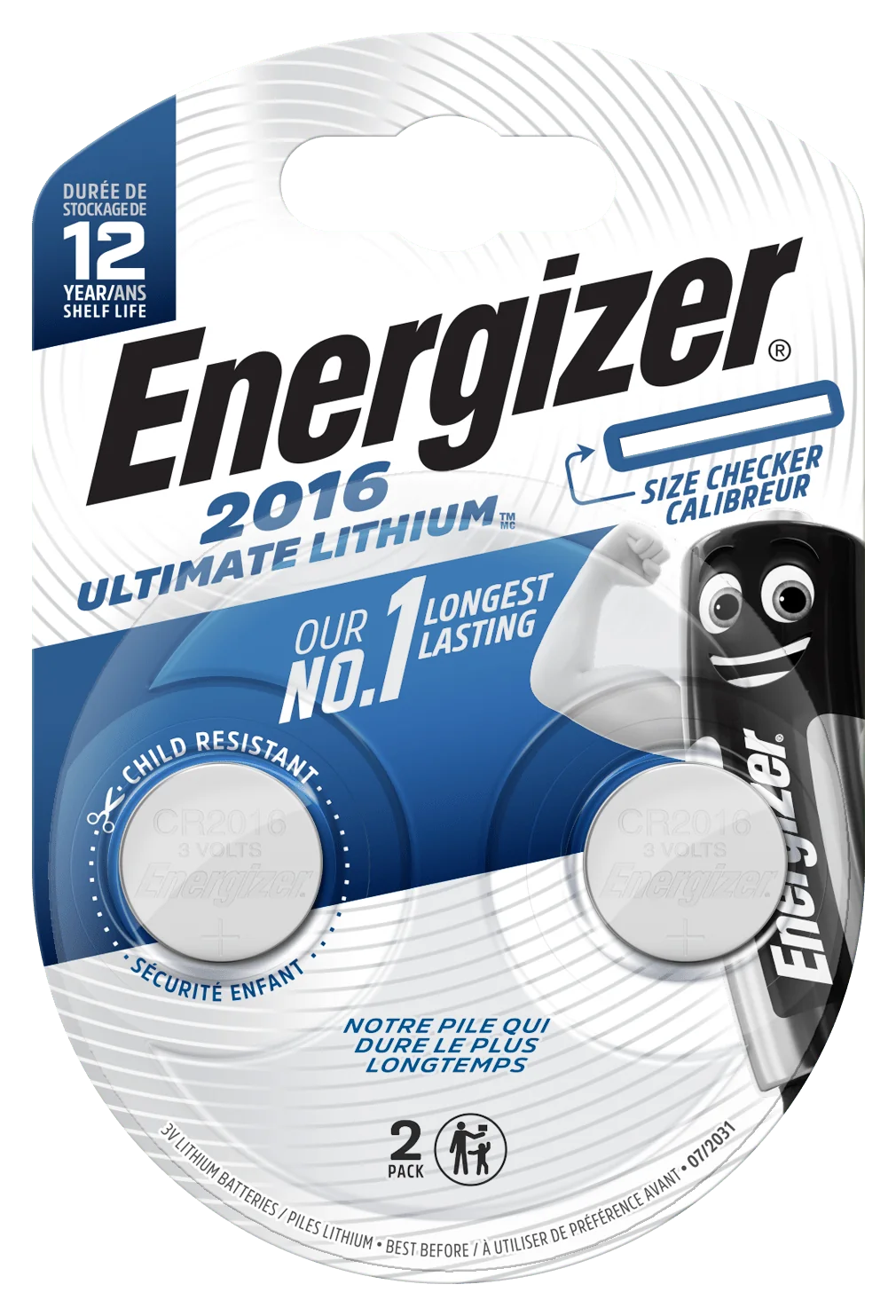 Energizer Ultimate Lithium CR2016 gombíkové batérie 2ks E301319500