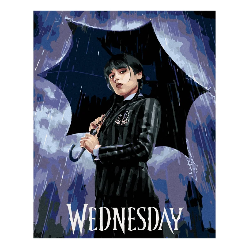 ZUTY - Diamantové maľovanie (bez rámu) - Wednesday Addams na plagáte 