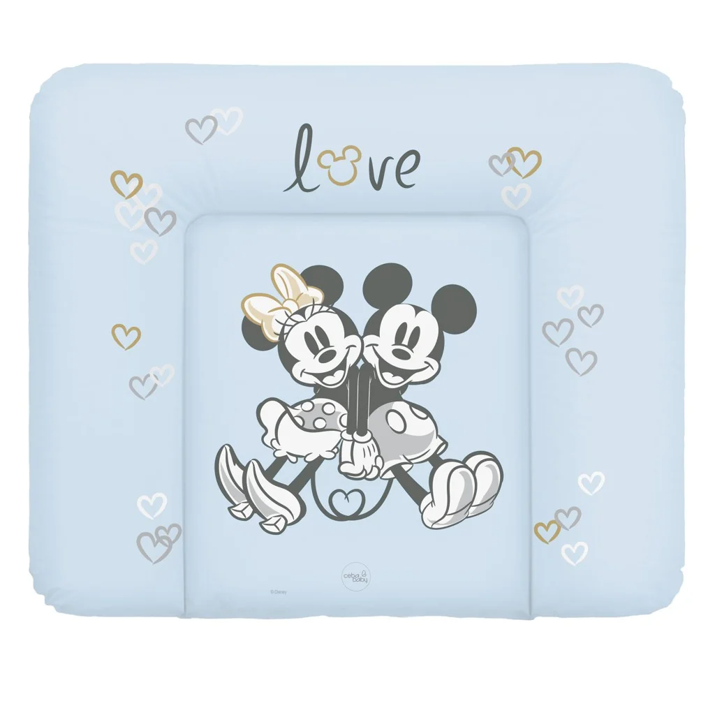 CEBA Podložka prebaľovacia mäkká na komodu (85x72) Disney Minnie & Mickey Blue 1×1 ks