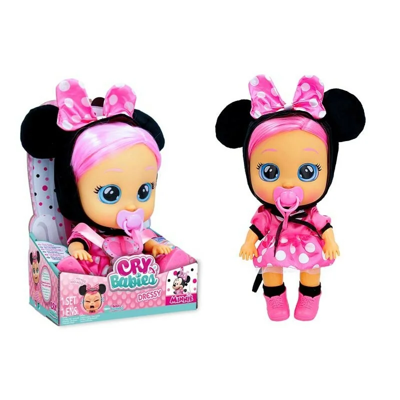 IMC Toys Cry Baby - Dressy Minnie - Bábika, 30 cm 