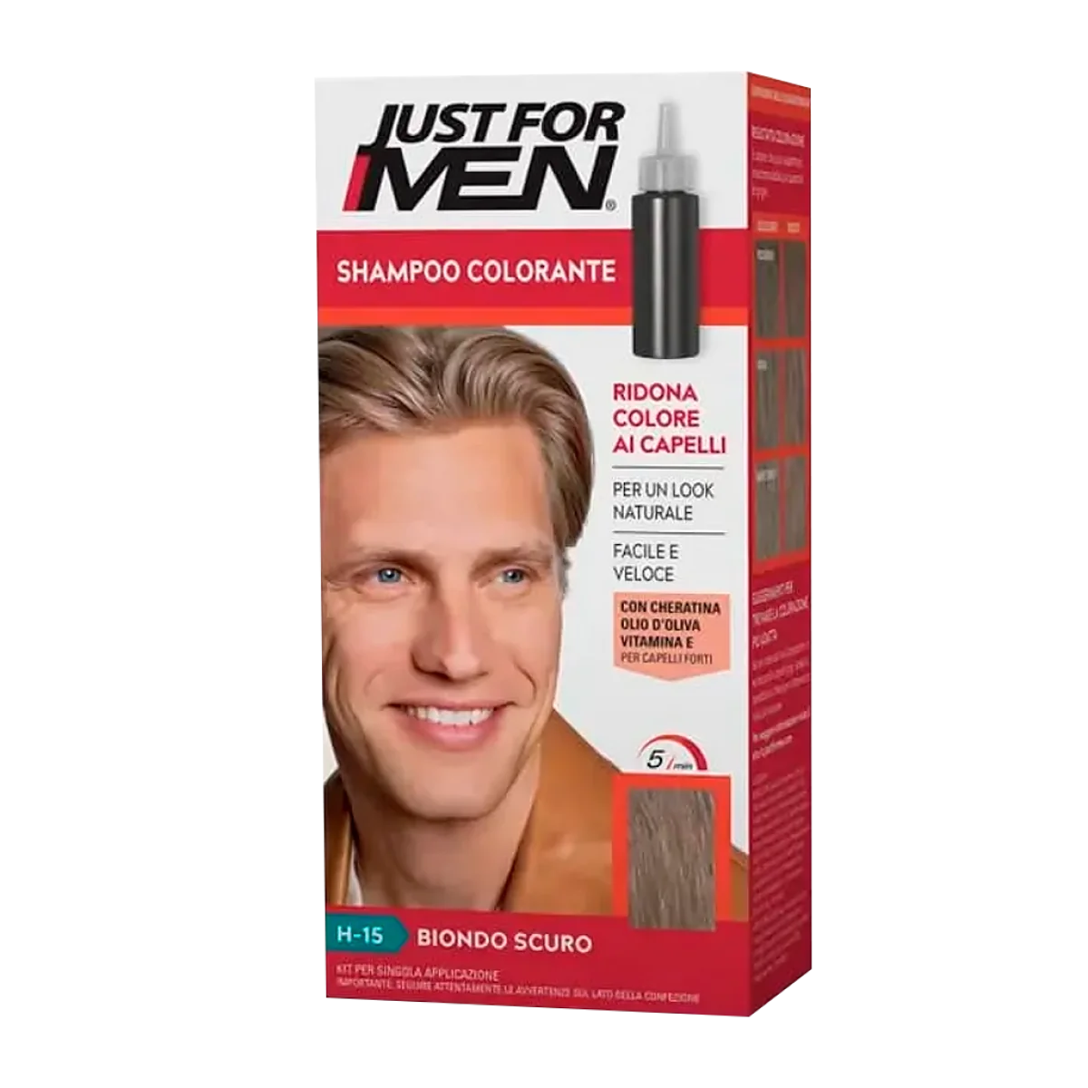 Šampón na zakrytie sivých vlasov farba tmavý blond Just for Men H15 Dark Blonde