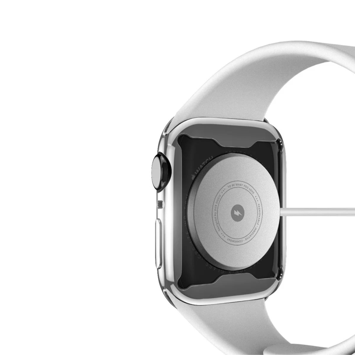 Dux Ducis Samo puzdro so sklom na Apple Watch 7 41mm, strieborné 