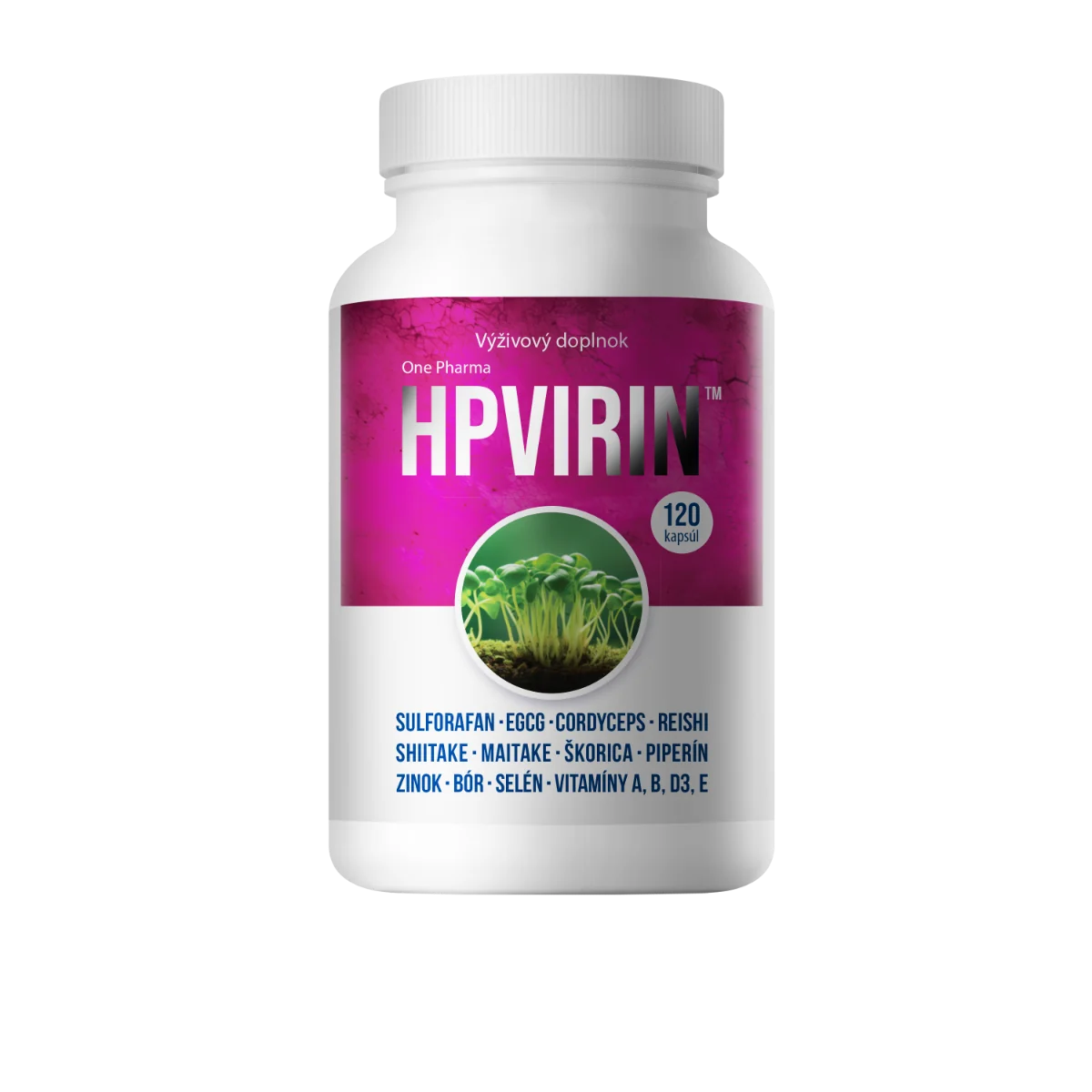 ONE PHARMA HPVIRIN 120CPS 1×120 cps, výživový doplnok