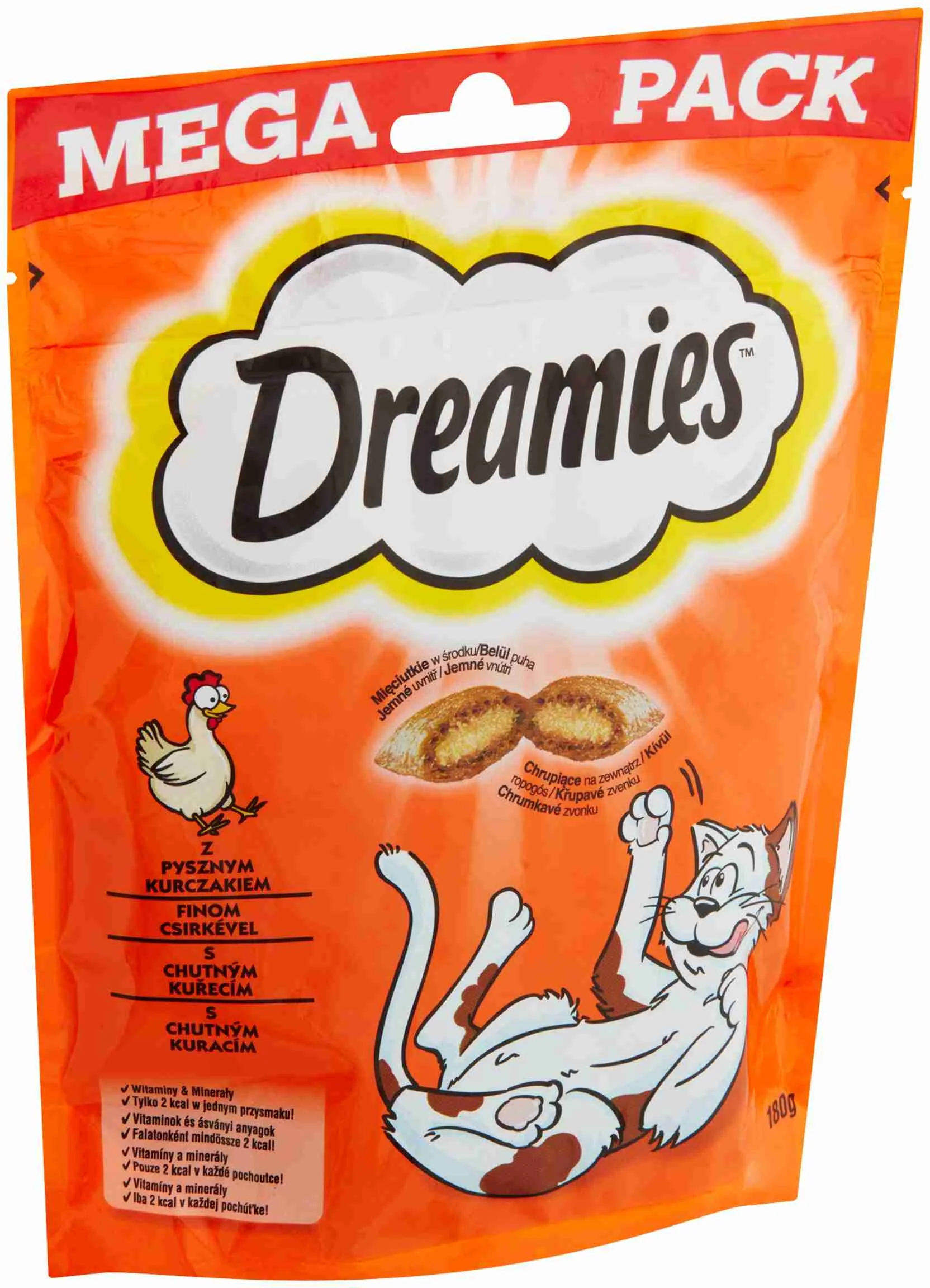 DREAMIES chrumkavá pochúťka s kuracím mäsom 1×180g, krmivo s kuracím mäsom