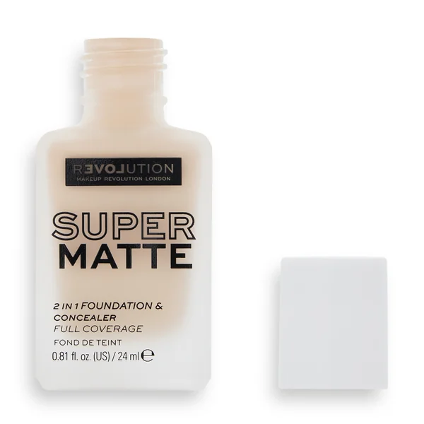 Revolution Relove, Supermatte Foundation F3, make-up 1×24 ml, make-up