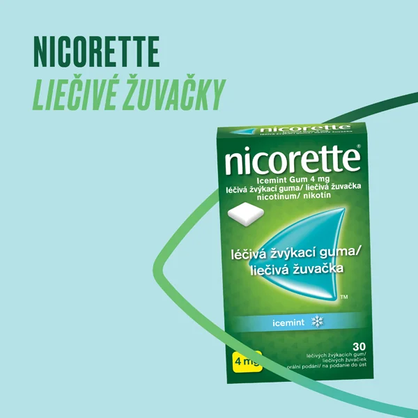 Nicorette® Icemint Gum 4 mg 1×30 ks, žuvačky