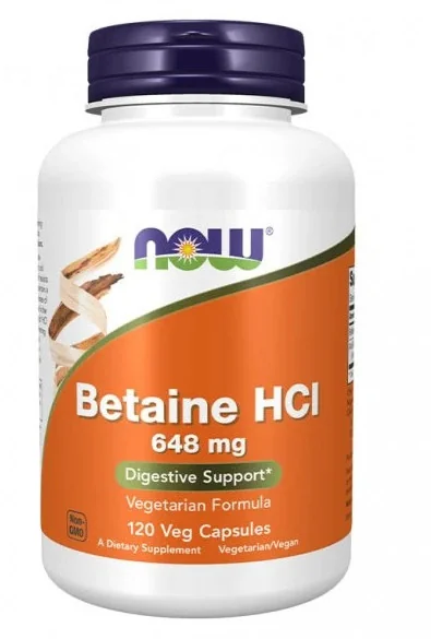 Now Foods Betaine HCL 648 mg Pepsín