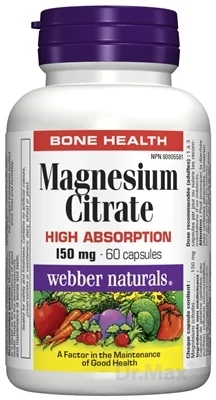 WEBBER NATURALS Magnezium 150 mg 1×60 tbl, výživový doplnok