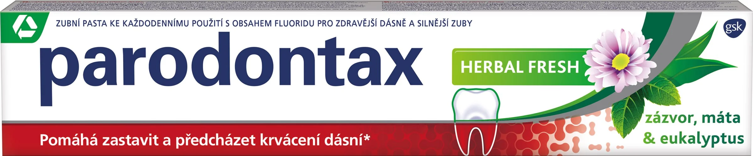 PARODONTAX zubná pasta HERBAL FRESH