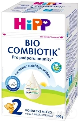 HiPP 2 BIO Combiotik® Následná mliečna dojčenská výživa (od uk.6.mesiaca)