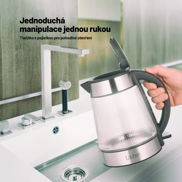 Lauben Glass Electric Kettle 17GG 1×1 ks, rýchlovarná kanvica