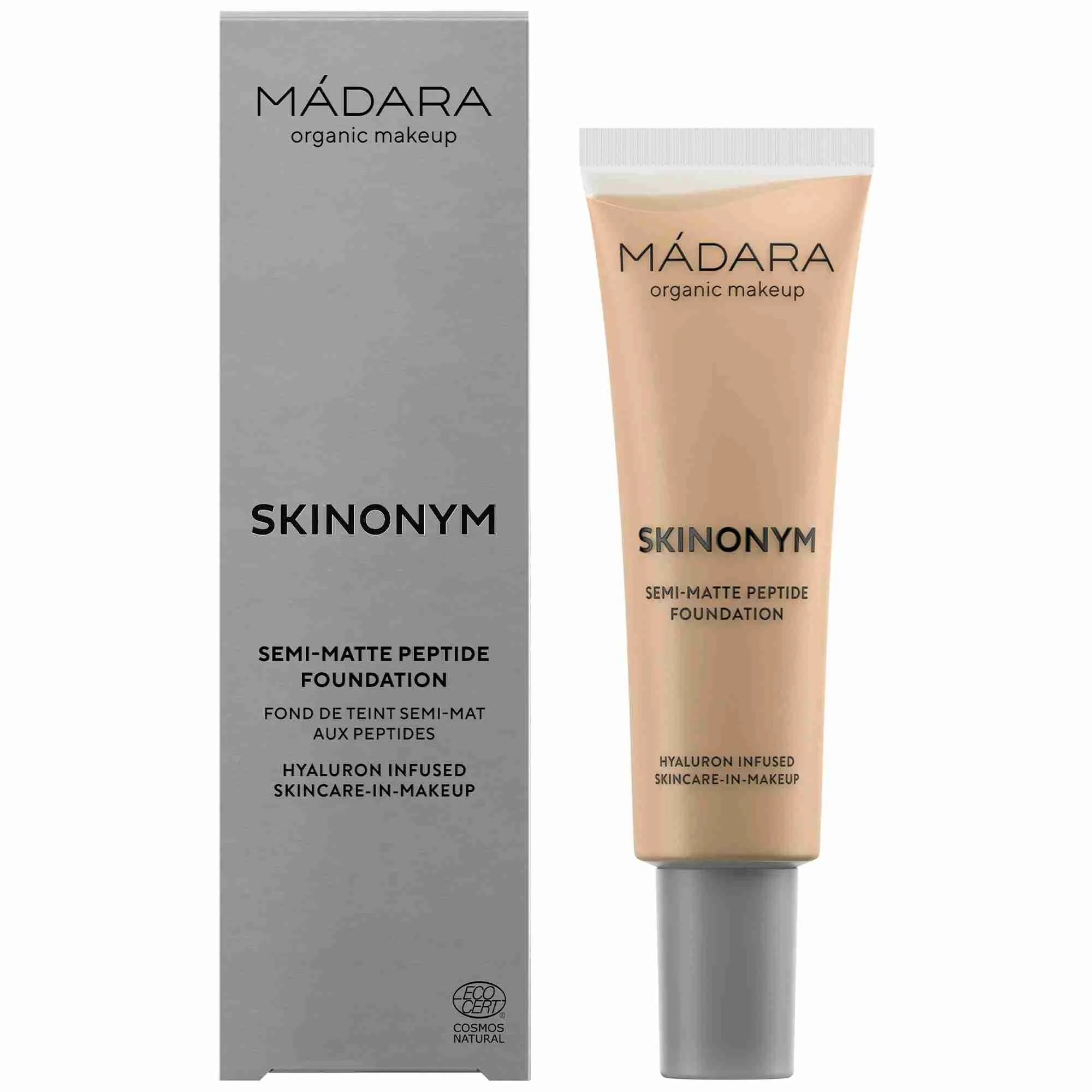 MÁDARA SKINONYM Polomatný Make-up s peptídmi Sand