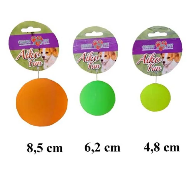 COBBYS PET AIKO FUN Neónová tvrdá lopta 4,8cm hračka pre psov 